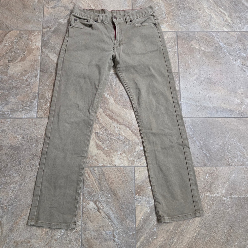 ACTIVE REFORM Slimmed Down Classic‎ Fit Khaki Cotton Spandex Pants Men Size 30